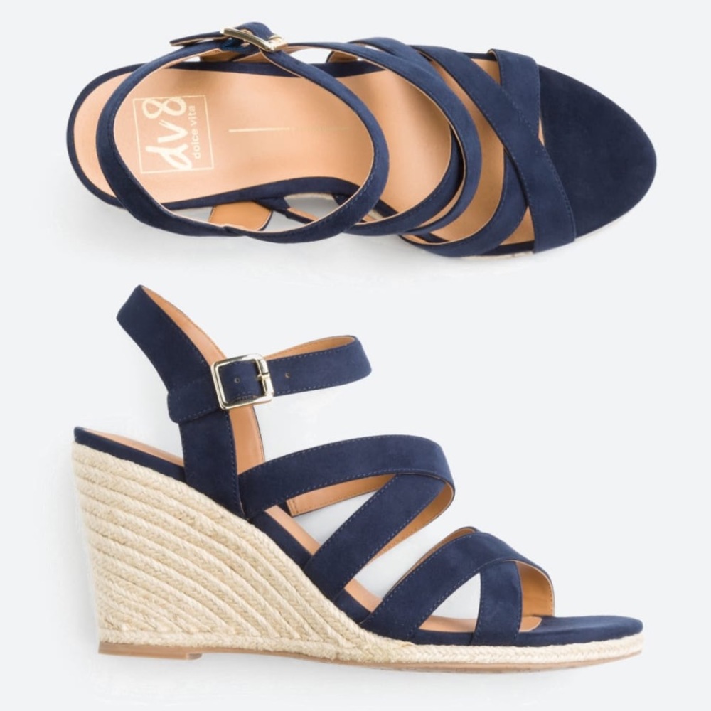 New! Never worn - ankle strap espadrille wedge sandals